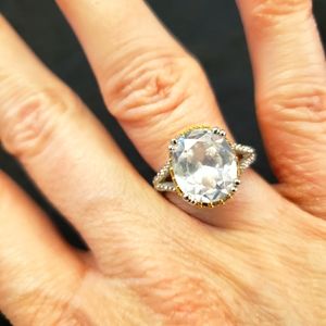 CZ Silver Gold Fashion Ring